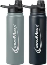 IronMaxx Hot & Cold Bottle, 800 ml Edelstahlflasche