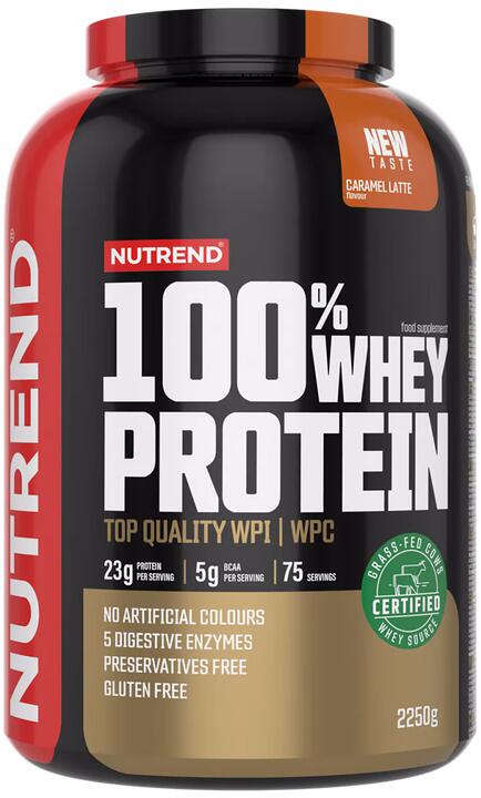 Nutrend 100 % Whey Protein, 2250 g Dose, Caramel Latte