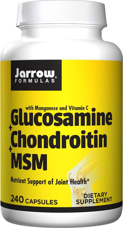 Jarrow Formulas Glucosamine + Chondroitin + MSM, 240 Kapseln