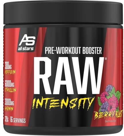 All Stars Raw Intensity Pre-Workout Booster, 320 g Dose, Berry Blast