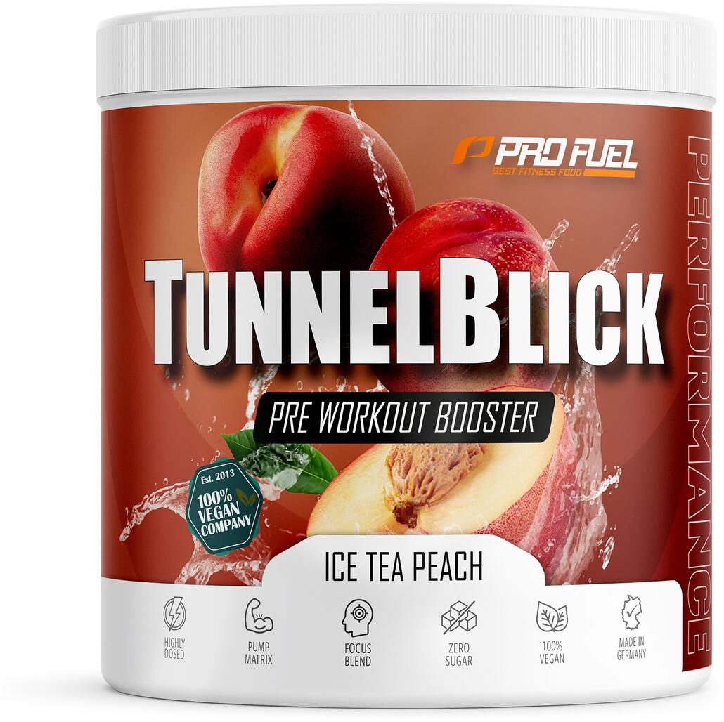 ProFuel Tunnelblick Pre Workout Booster, 440 g Dose, Ice Tea Peach