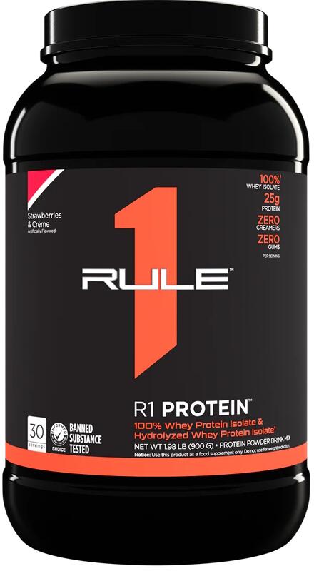 Rule1 R1 Protein, 900 g Dose, Strawberries & Crème