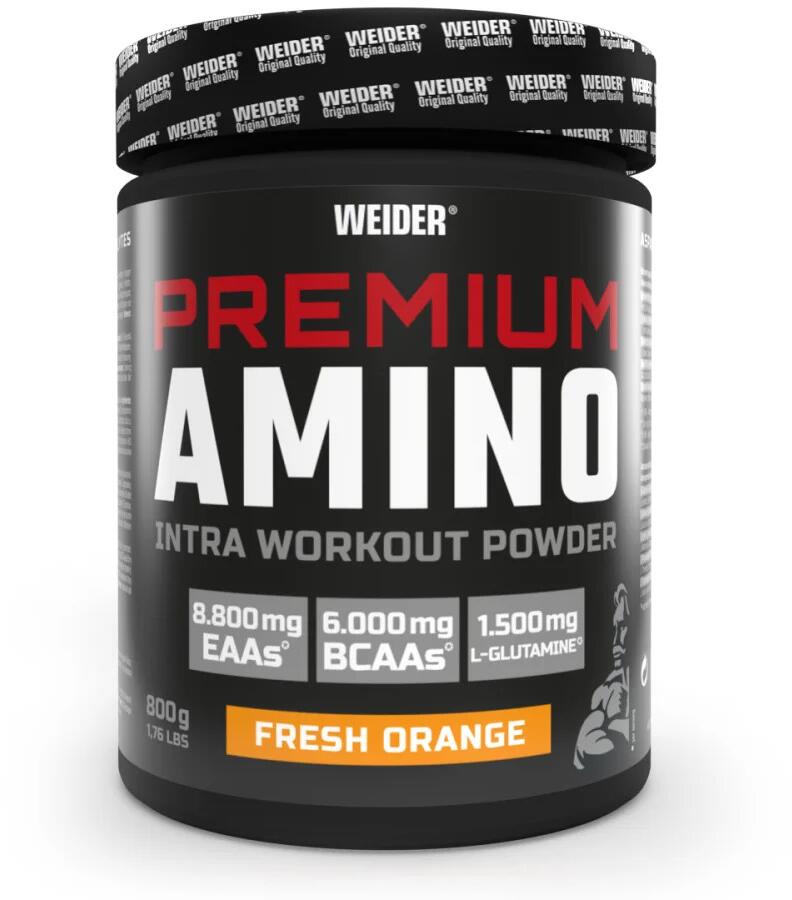 Joe Weider Premium Amino Powder, 800 g Dose, Fresh Orange