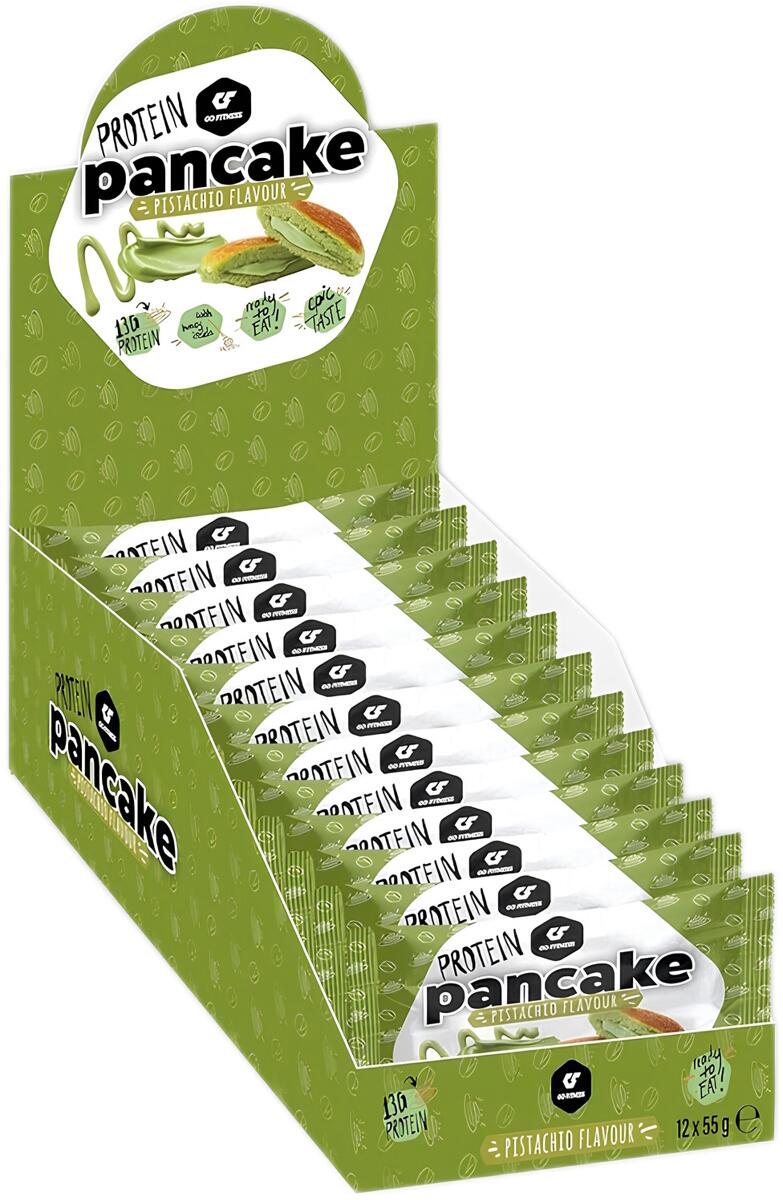GoFitness Protein Pancake, 12 x 55 g Packung, Pistachio