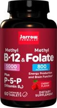 Jarrow Formulas Methyl B-12 & Methyl Folate 800 mcg, 60 Kautabletten, Cherry