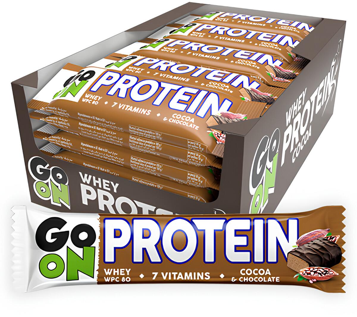 Go On Nutrition Protein Bar 20%, 24 x 50 g Riegel, Cocoa