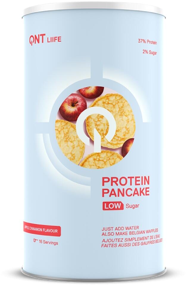QNT Protein Pancake Low Sugar, 500 g Dose, Apple Cinnamon
