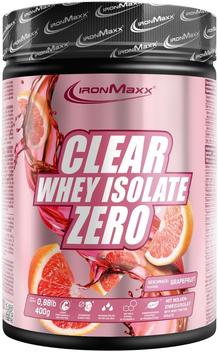 IronMaxx Clear Whey Isolate Zero, 400 g Dose, Grapefruit