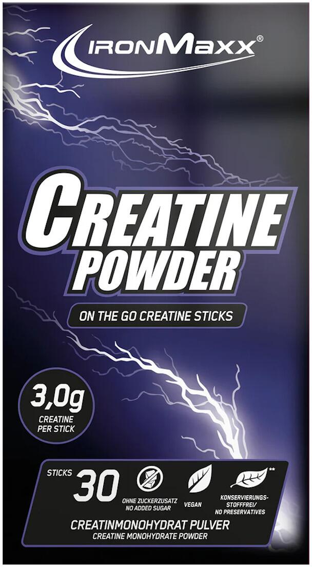 IronMaxx Creatine Monohydrate Powder, 30 x 3,4 g Sticks