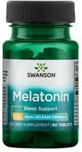Swanson Melatonin - Dual-Release Formula, 60 Tabletten