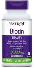 Natrol Biotin, 10000 µg, 100 Tabletten