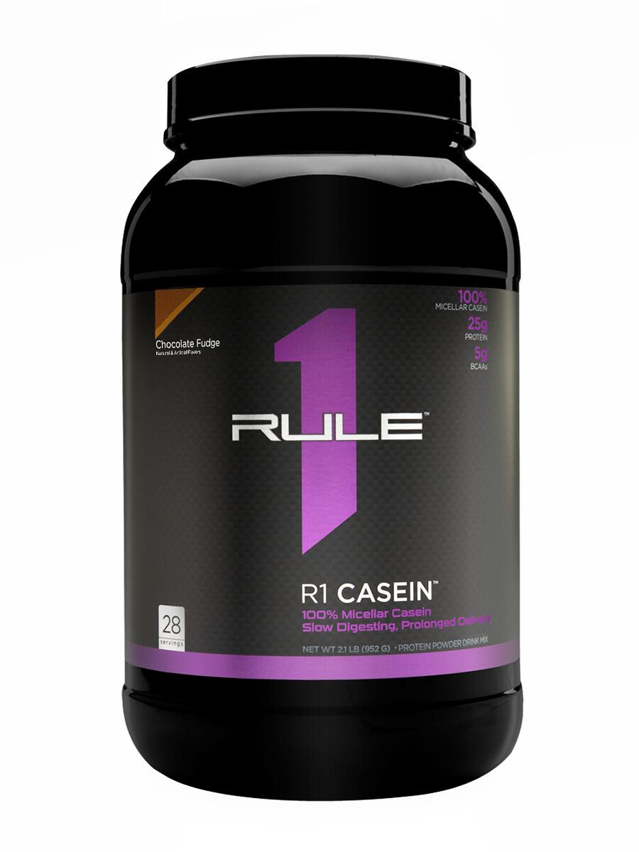 Rule1 R1 Casein Protein, 908g Dose, Chocolate Fudge