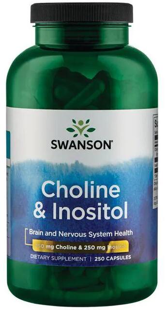 Swanson Choline & Inositol 250 mg/ 250 mg, 250 Kapseln