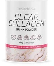 BioTech USA Clear Collagen Drink Powder, 308 g Dose, Strawberry-Cranberry