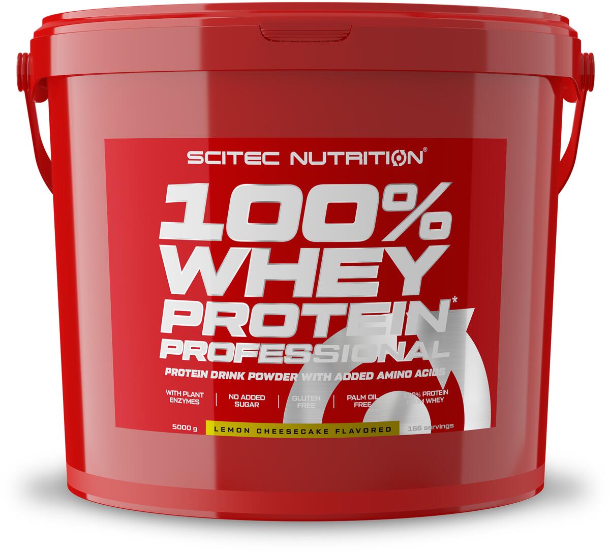 Scitec Nutrition 100% Whey Protein Professional, 5000 g Eimer, Zitronen-Käsekuchen