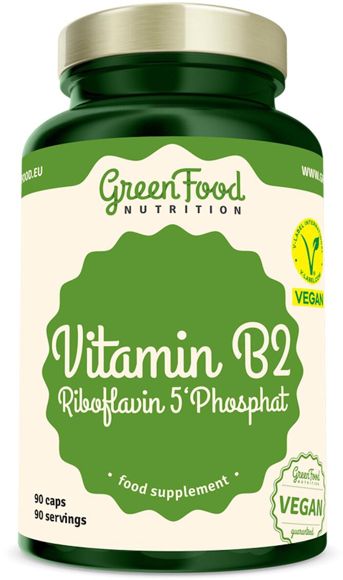 GreenFood Nutrition Vitamin B2 Riboflavin 5-Phosphat, 90 Kapseln