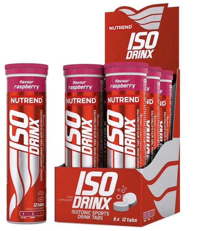 Nutrend Unisport Isodrinx Tabs, 6 × 12 Brausetabletten, Raspberry