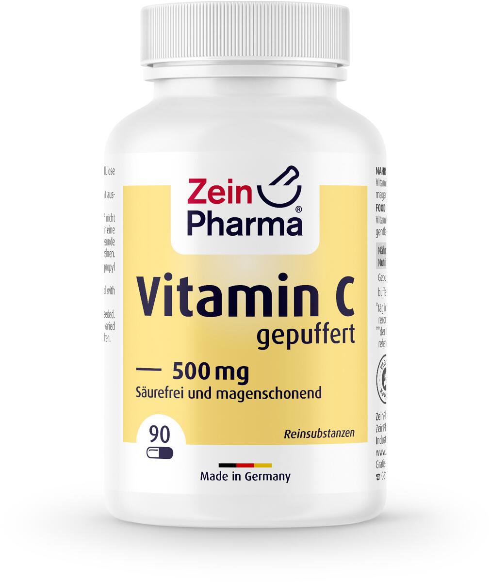 Zein Pharma Vitamin C gepuffert 500 mg, 90 Kapseln