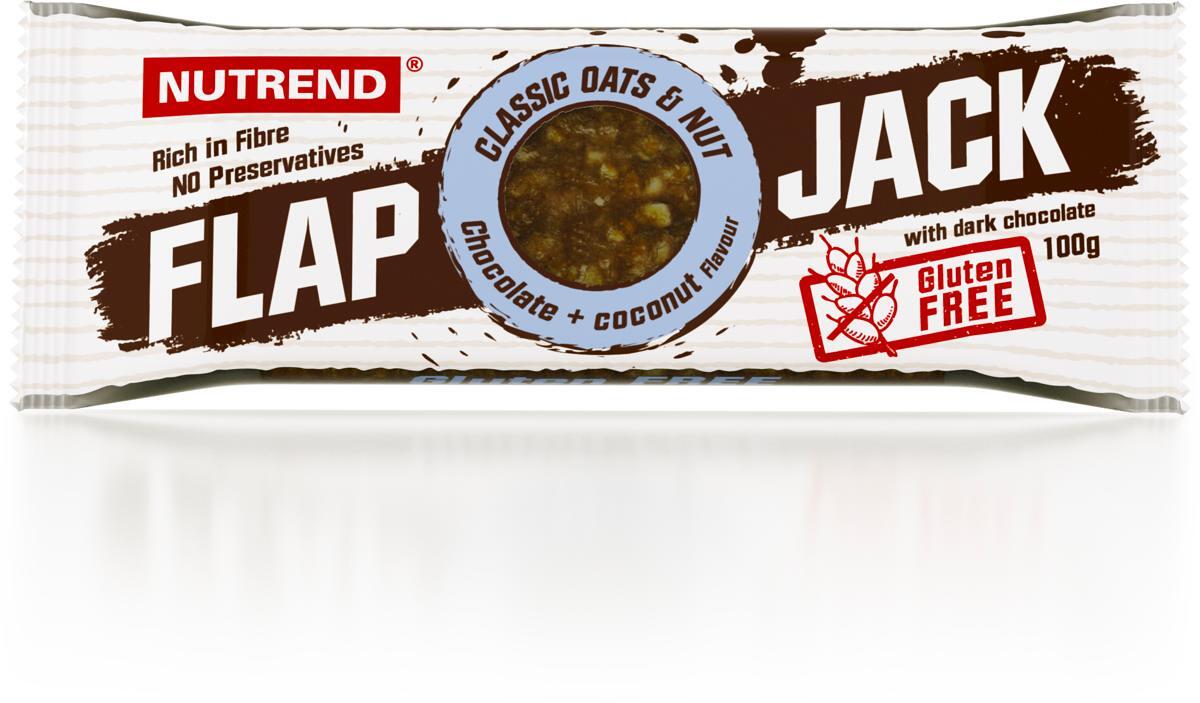 Nutrend Flapjack glutenfrei, 20 × 100 g Riegel, Chocolate + Coconut with Dark Chocolate