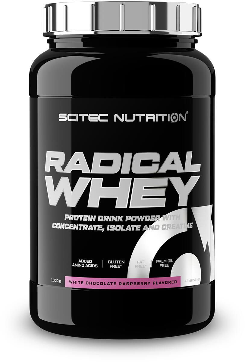 Scitec Nutrition Radical Whey, 1000 g Dose, White Choc Raspberry