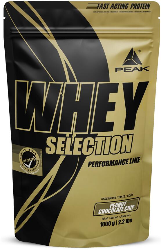 Peak Performance Whey Selection, 900 g Beutel, Peanut Chocolate Chip