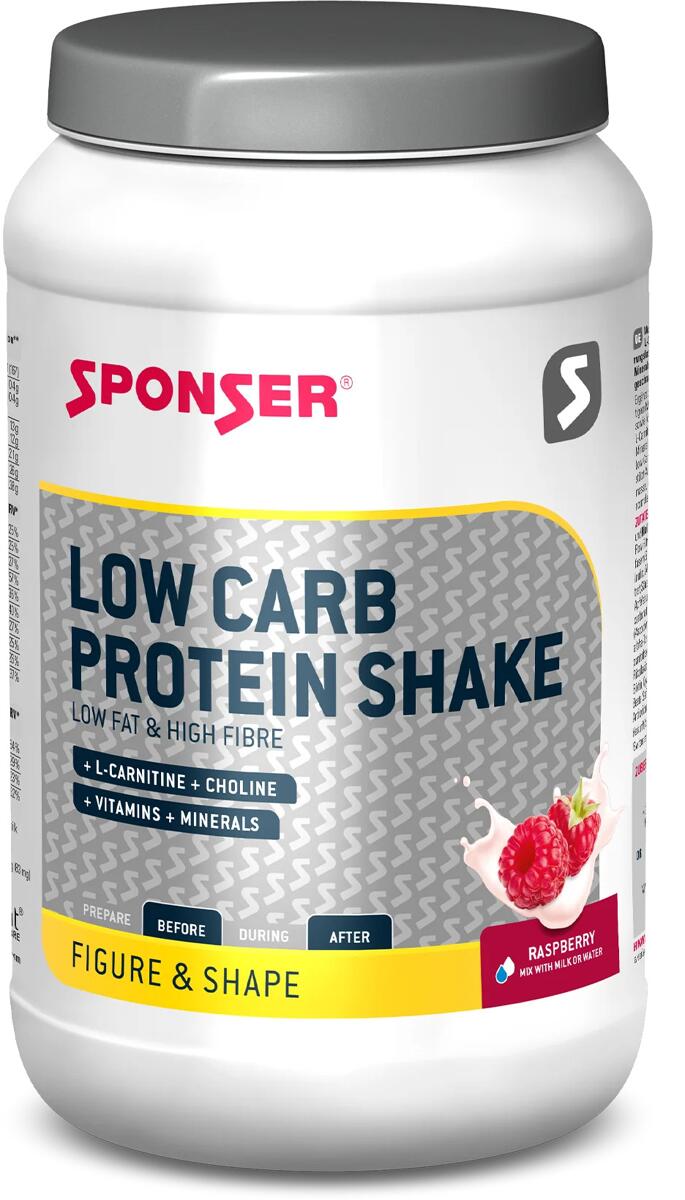 Sponser Low Carb Protein Shake, 550g Dose, Raspberry