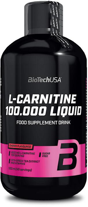 BioTech USA L-Carnitine 100.000 Liquid, 500 ml Flasche, Apfel