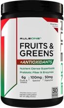 Rule1 Fruits & Greens + Antioxidants, 285 g Dose, Mixed Berry