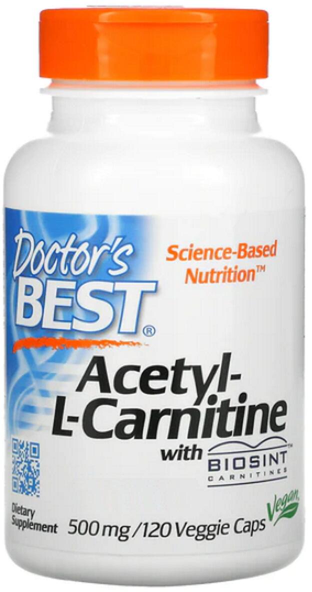 Doctors Best Acetyl L-Carnitine with Biosint Carnitines - 500 mg, 120 Kapseln