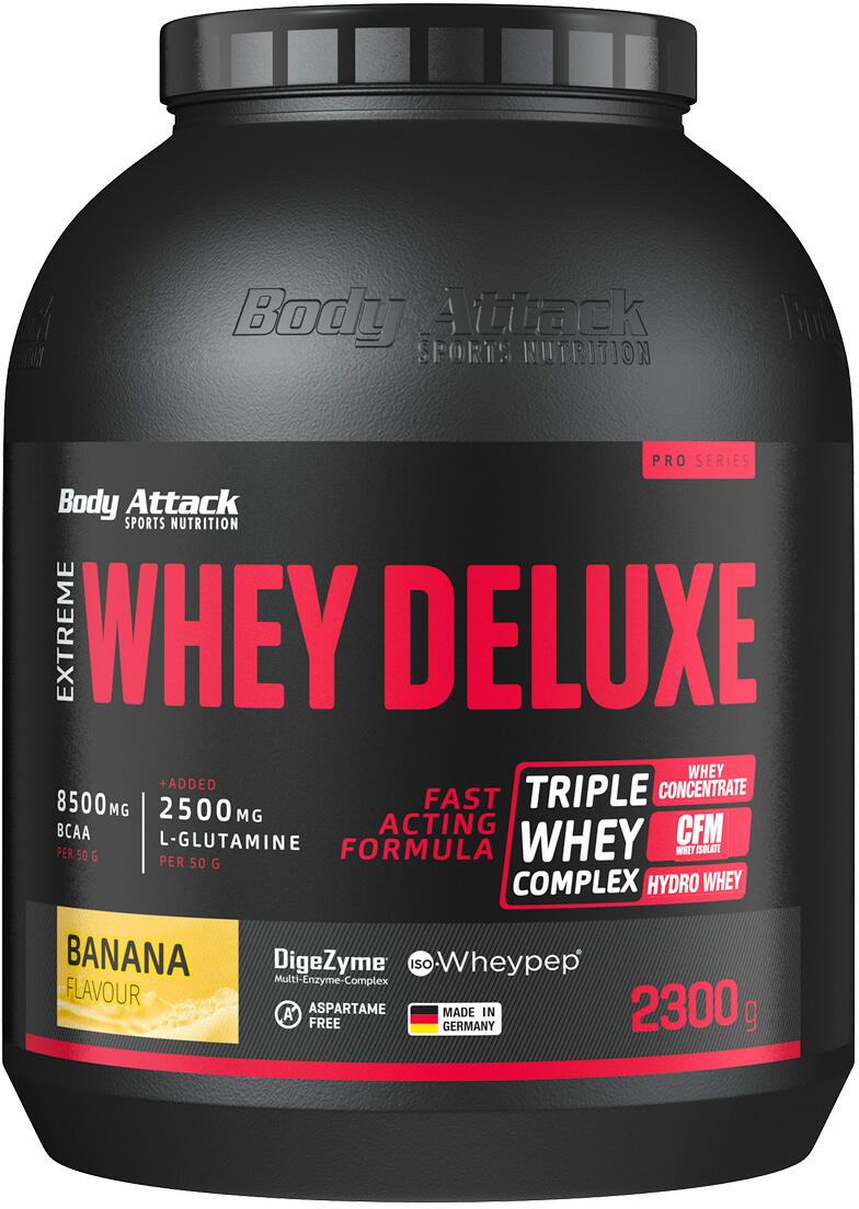 Body Attack Extreme Whey Deluxe, 2300 g Dose, Banana