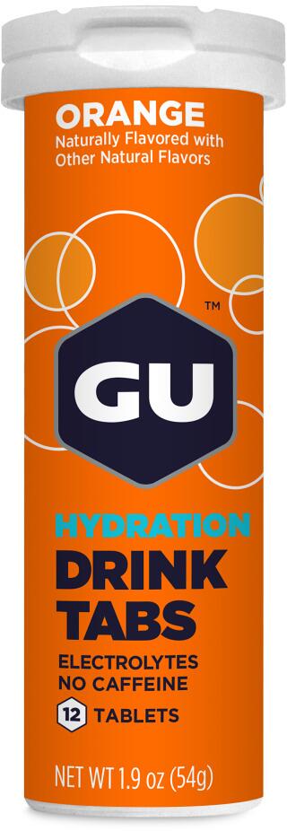 GU Energy Hydration Drink Tabs, 1 x 12 Brausetabletten, Orange