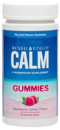 Natural Vitality CALM Magnesium Fruchtgummi, 60 Stück, Himbeere Limone