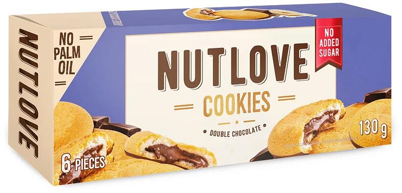 Allnutrition Nutlove Cookies, 6 Cookies, Double Chocolate