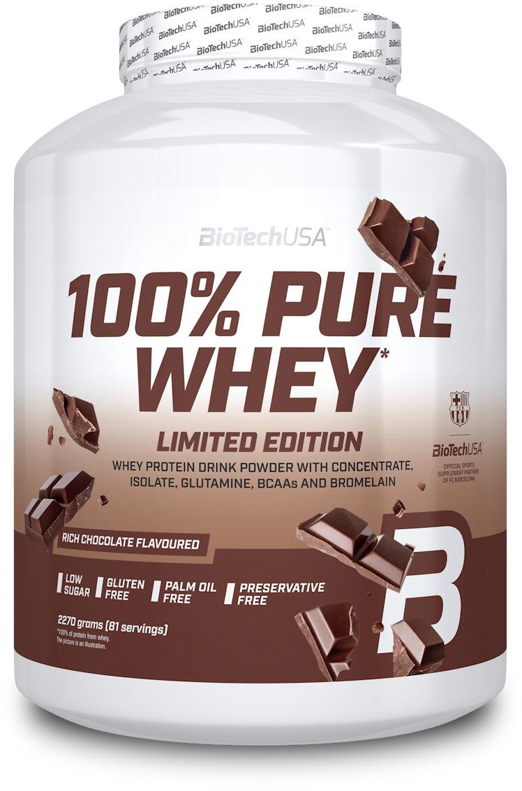 BioTech USA 100% Pure Whey, 2270 g Dose, Rich Chocolate