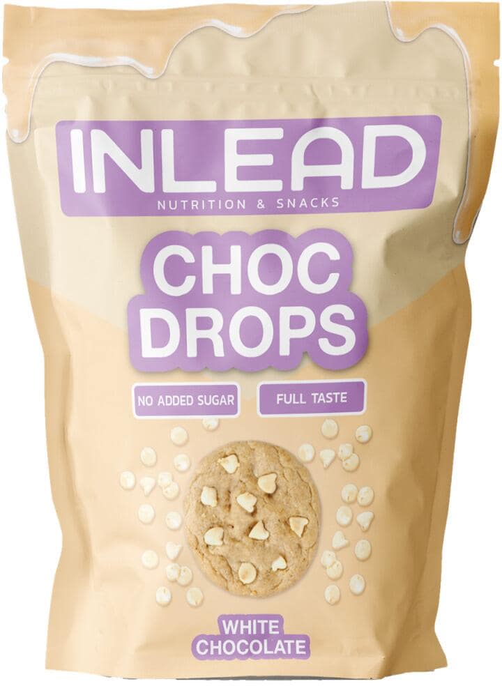 Inlead Choc Drops, 150 g Beutel, White Chocolate