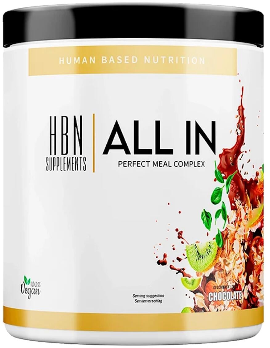 HBN Supplements All In – Perfect Meal Complex, 750 g Dose, Chocolate