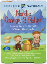 Nordic Naturals Nordic Omega-3 Fishies, 36 Fruchtgummis, Yummy Tutti Frutti