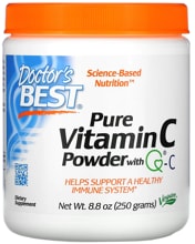 Doctors Best Pure Vitamin C Powder with Q-C, 250 g Dose
