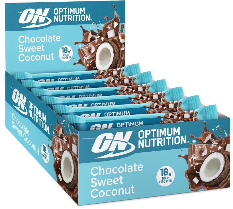 Optimum Nutrition Protein Bar, 12 x 59 g Riegel, Chocolate Sweet Coconut