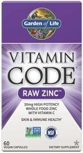 Garden of Life Vitamin Code RAW Zink, 60 Kapseln