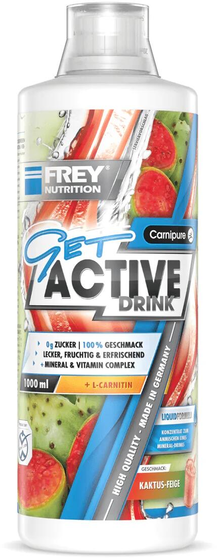 Frey Nutrition Get Active Drink, 1000 ml Flasche, Kaktus-Feige