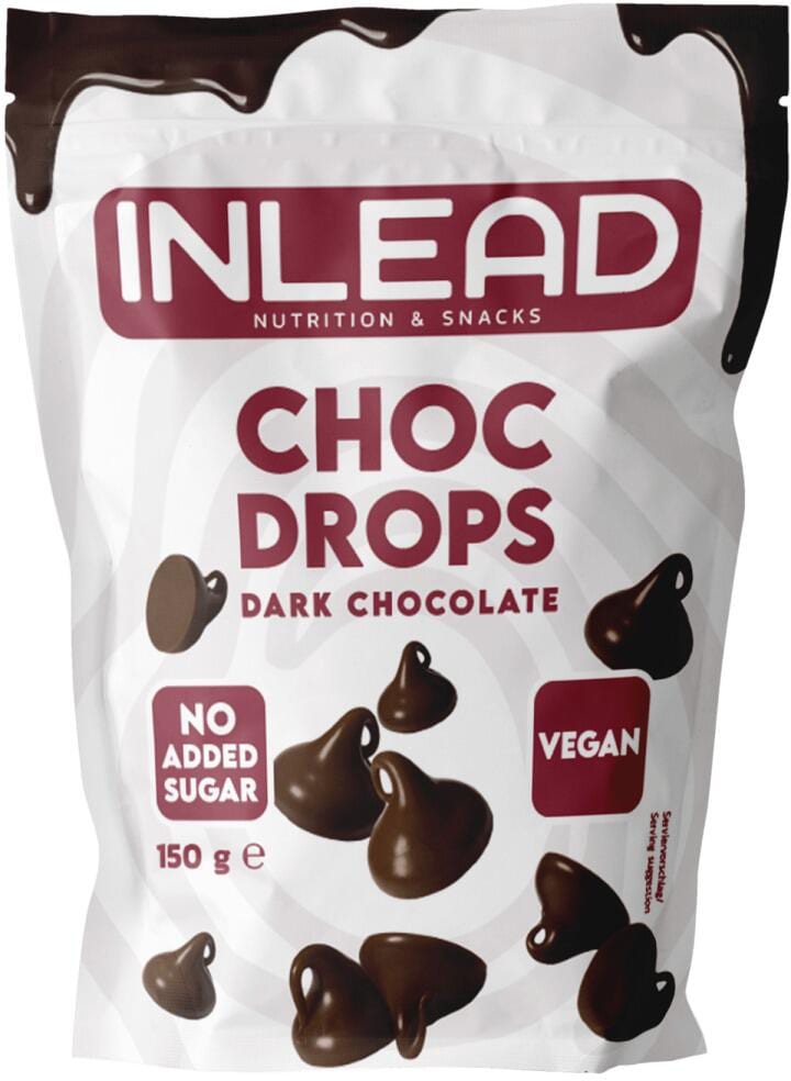 Inlead Choc Drops, 150 g Beutel, Dark Chocolate