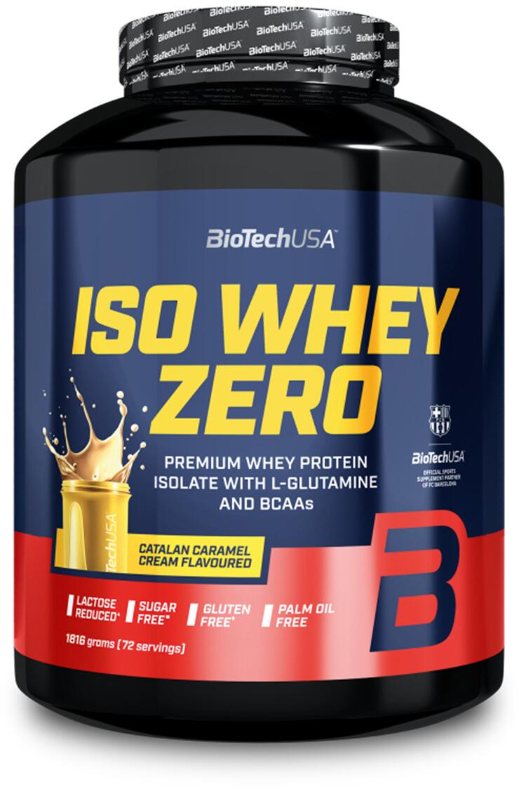 BioTech USA Iso Whey Zero, 1816 g Dose, Katalanische Karamellcreme