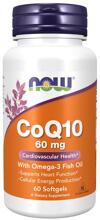 Now Foods CoQ10 60 mg with Omega-3 Fish Oil, Softgels