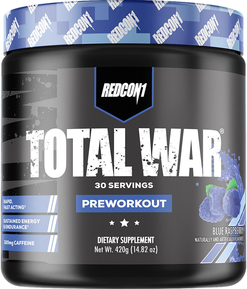 Redcon1 Total War Preworkout, 420 g Dose, Blue Raspberry