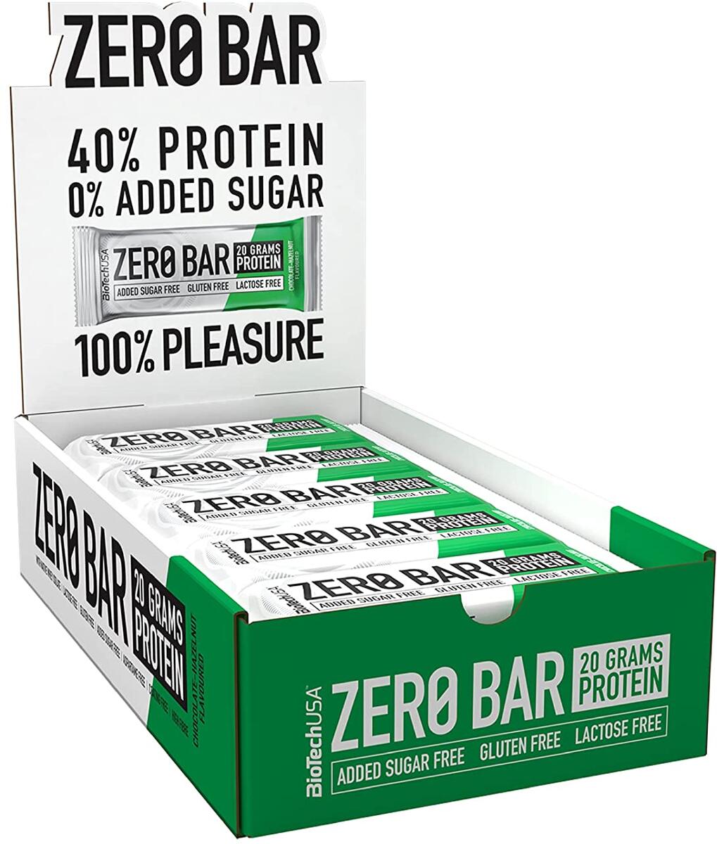 BioTech USA Zero Bar, 20 x 50 g Riegel, Schoko-Haselnuss