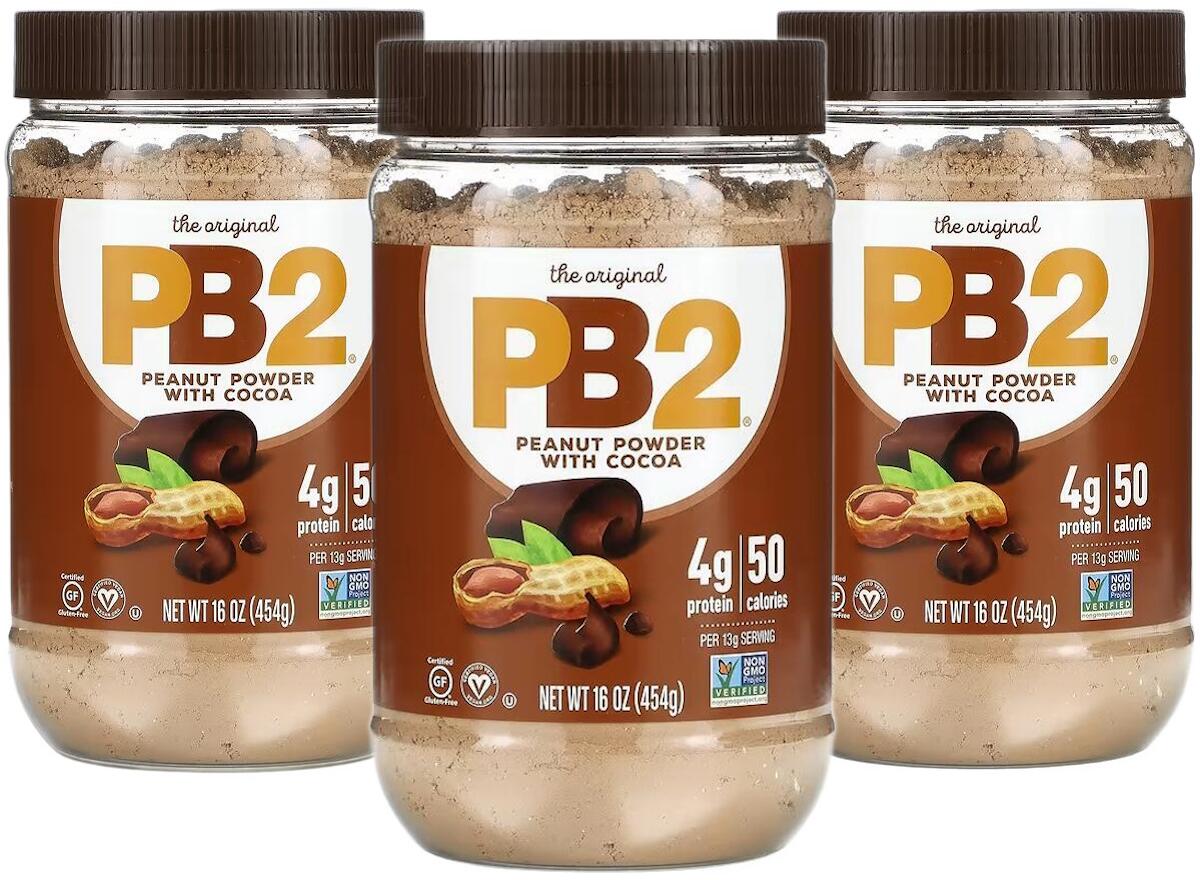 PB2 Foods PB2 Powdered Peanut Butter, 3 x 454 g Dose, Chocolate