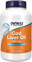 Now Foods Cod Liver Oil 650 mg, 250 Softgels