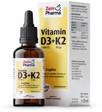 Zein Pharma Vitamin D3 + K2 Tropfen, 25 ml Flasche