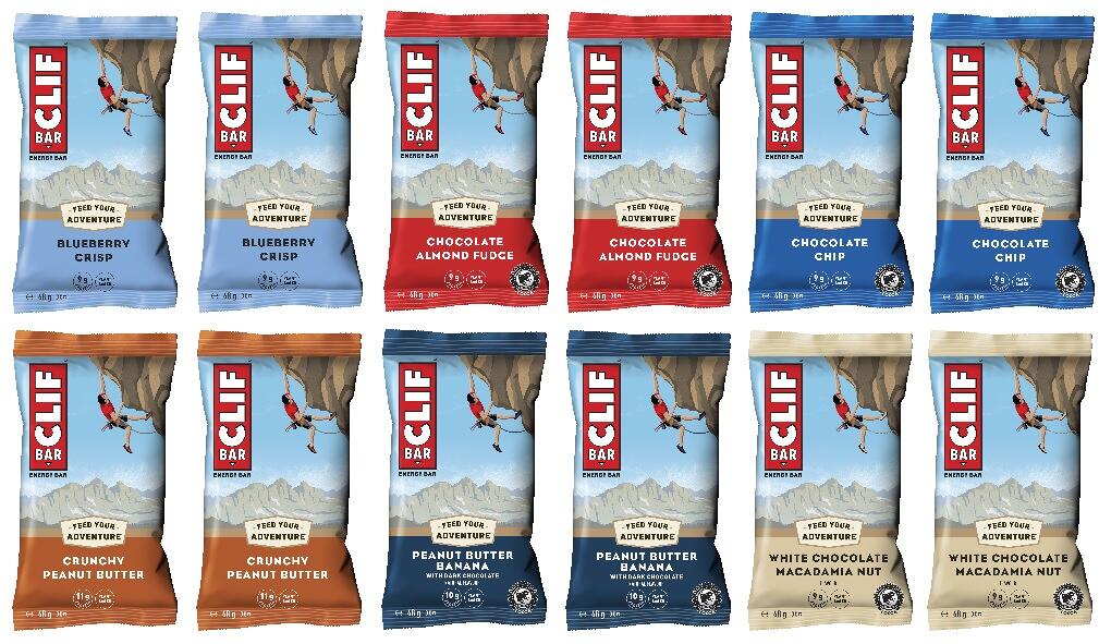 Clif Bar Energy Bar, 12 x 68 g Riegel, Mix